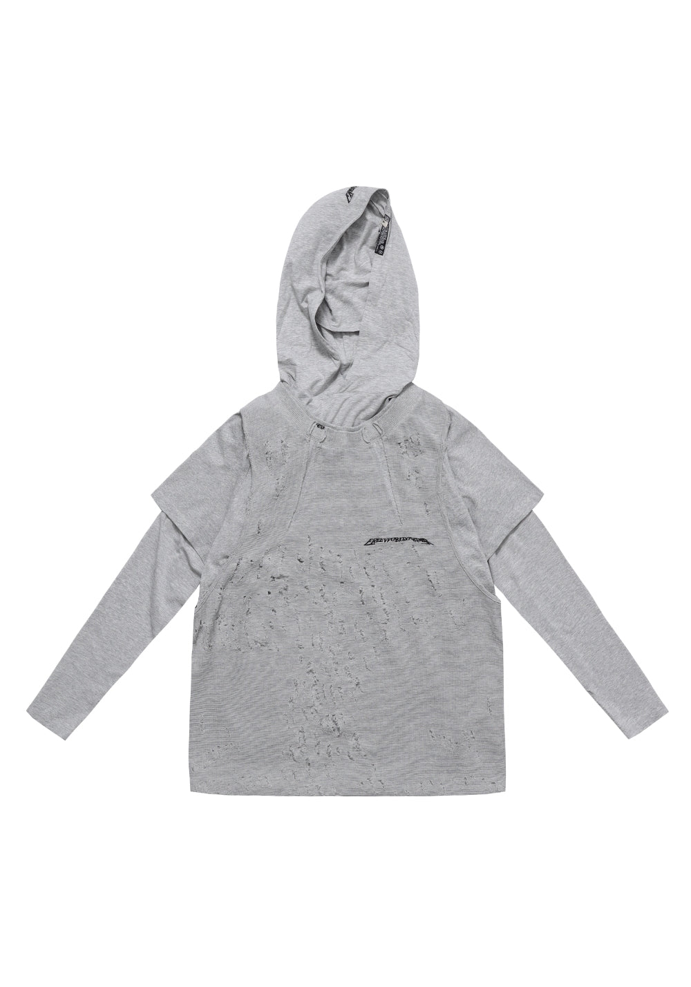 FVVO Broken hole three piece top set-Gray - PSYLOS 1, FVVO Broken hole three piece top set-Gray, Top, FREE WORLD ORDER, PSYLOS 1